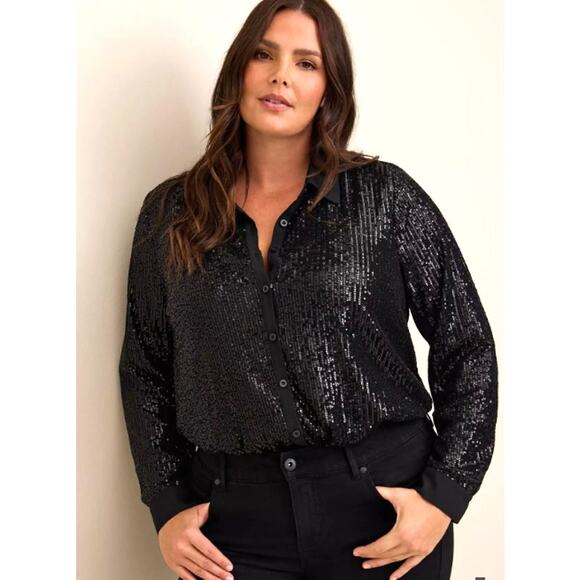 Sequin Plus Size Party Tops Plus Sequin Wrap Top Boohoo DK